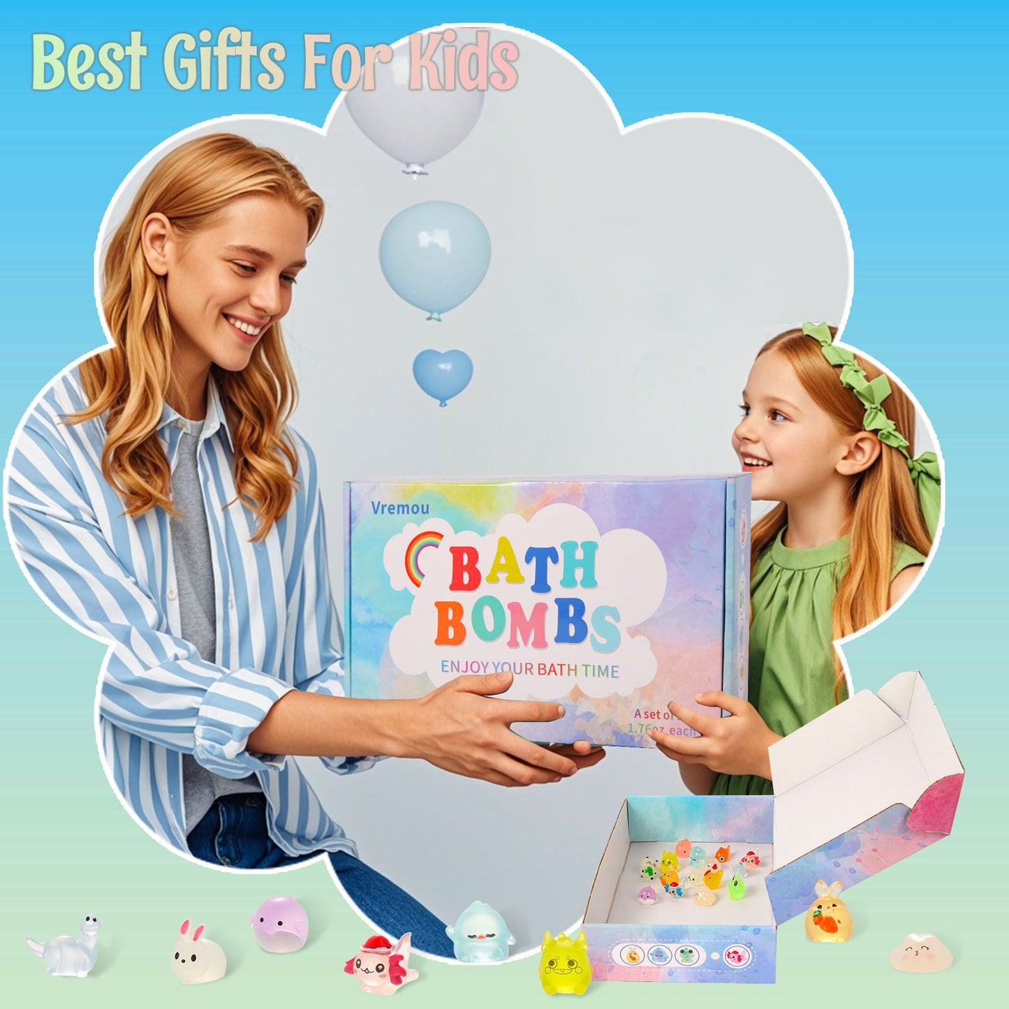Children's bath salt balls