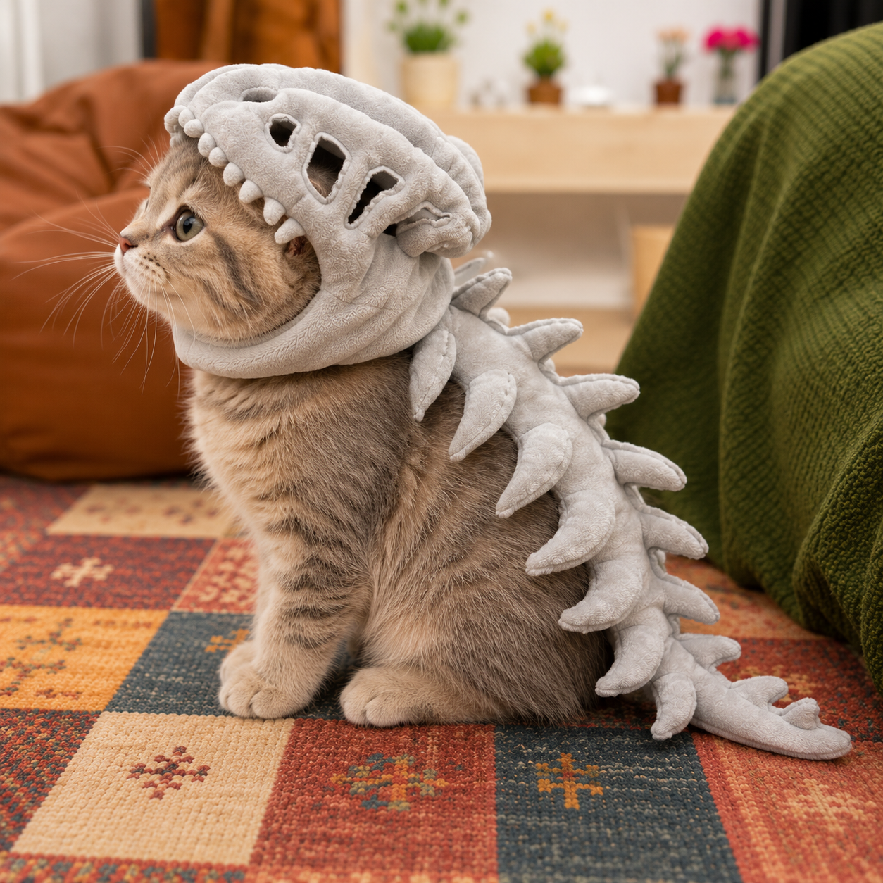 Skeleton Dinosaur Headgear Pet Cat Hat