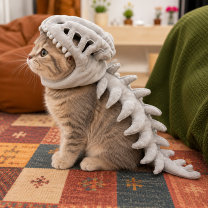 Skeleton Dinosaur Headgear Pet Cat Hat