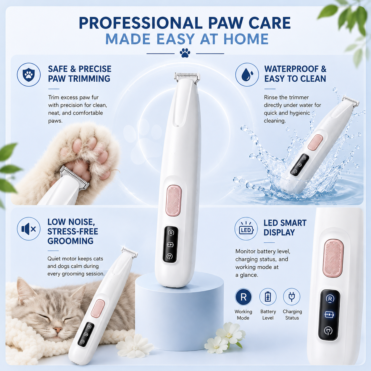 Cat paw hair trimmer