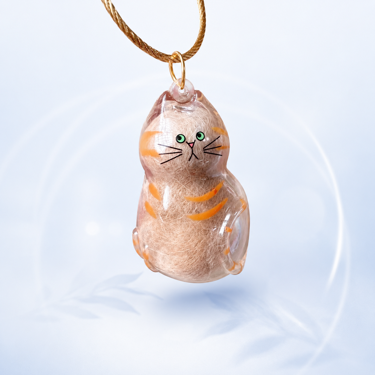 New Transparent Cat Hair Storage Box Decorative Capsule Bag Keychain Pendant