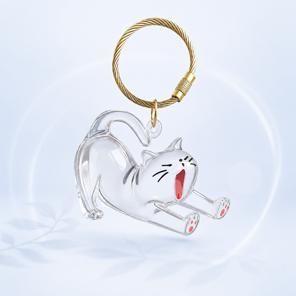 New Transparent Cat Hair Storage Box Decorative Capsule Bag Keychain Pendant