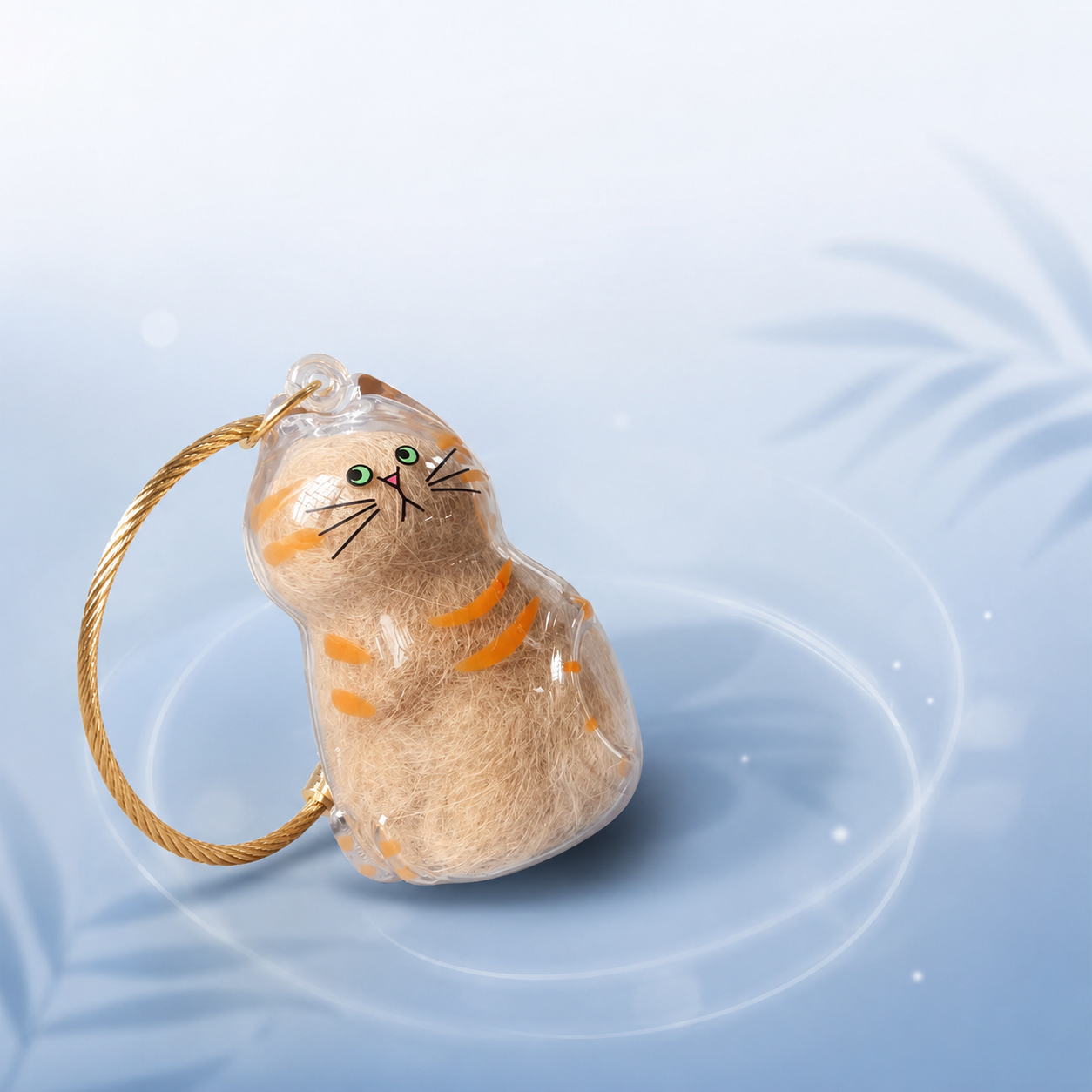 New Transparent Cat Hair Storage Box Decorative Capsule Bag Keychain Pendant