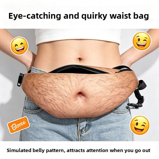 Funny Fake Belly Waist Bag